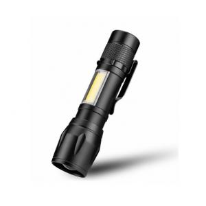 1AA Battery XPE + COB flashlight with Clip