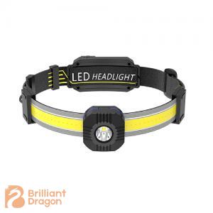 Outdoor Camping Hiking 10 Modes COB LED Rechargeable Headlamp With Red Blue Warning Flashing