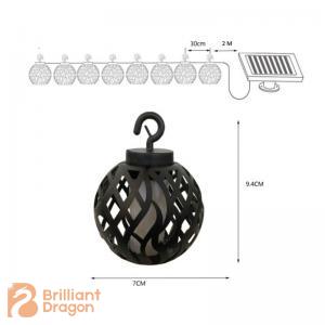 Solar Flame Ball String Lights